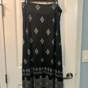 Black and white Maxi Skirt